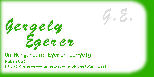 gergely egerer business card